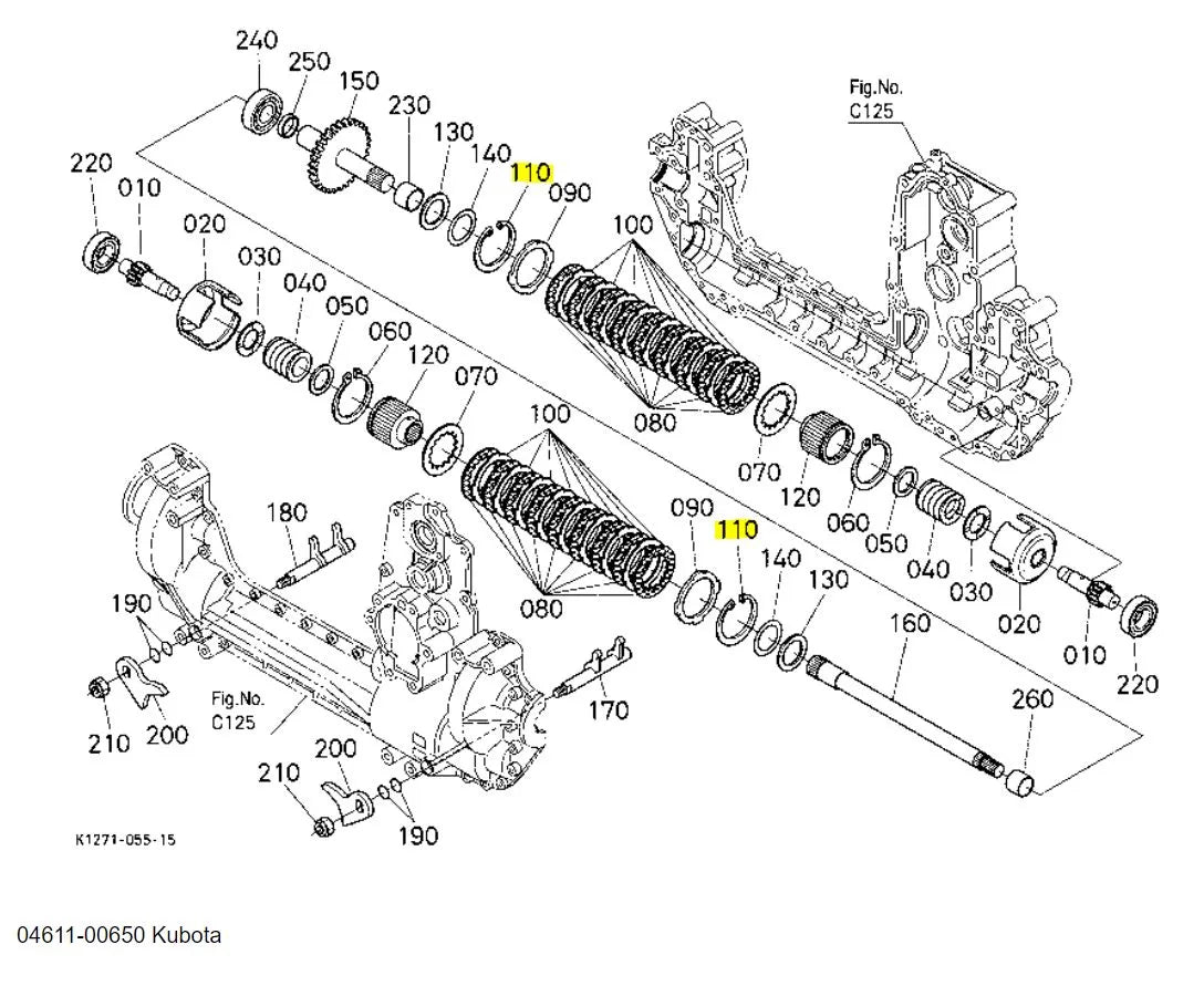 04611-00650 Kubota CIR-CLIP, Internal - High-Quality OEM Replacement