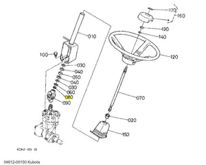 04612-00150 Kubota CIR-CLIP, External - OEM Replacement for Steering Posts, Hydraulic Outlets & Brake Shafts