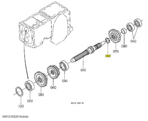 04612-00220 Kubota CIR-CLIP, External - OEM Replacement for Brakes, Shafts, and PTO Components