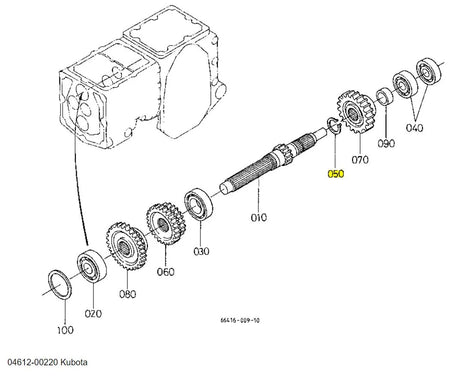 04612-00220 Kubota CIR-CLIP, External - OEM Replacement for Brakes, Shafts, and PTO Components