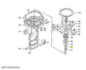 04612-00250 Kubota CIR-CLIP, External - OEM Part for Shafts, Differentials, and PTO Systems