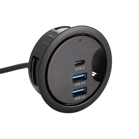 Draper 3-Port In-Desk USB 3.0 Hub with 2 X USB A & 1 X USB C