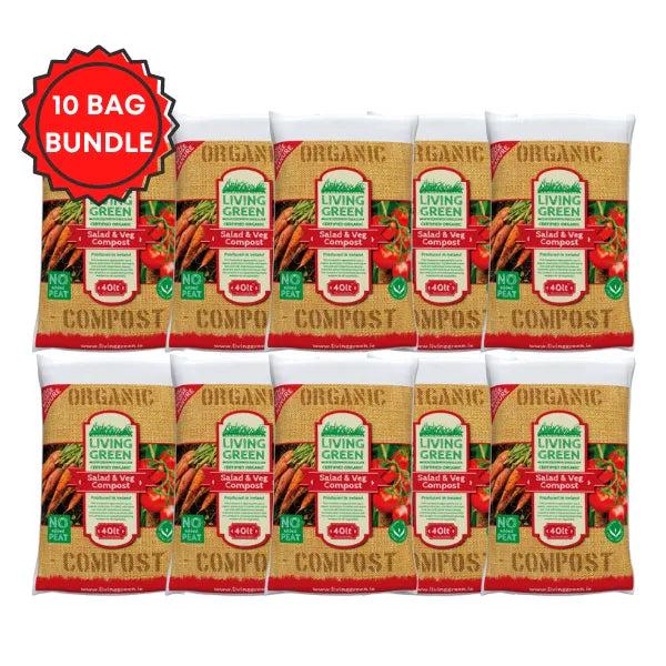 Living Green Compost Salad & Veg 40 Litre (x10 Bags Pallet Bundle)