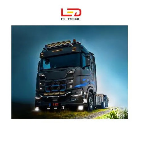 LED Global 10 Inch LED Driving Light with Dual Colour Position & Amber Strobe - LG934