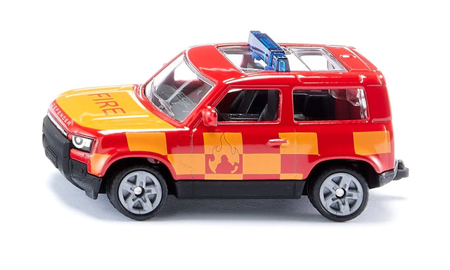 SIKU Land Rover Defender Fire Brigade - Durable 1:64 Scale Rescue Vehicle