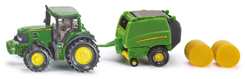 Siku John Deere Tractor with 990 Baler 1:87