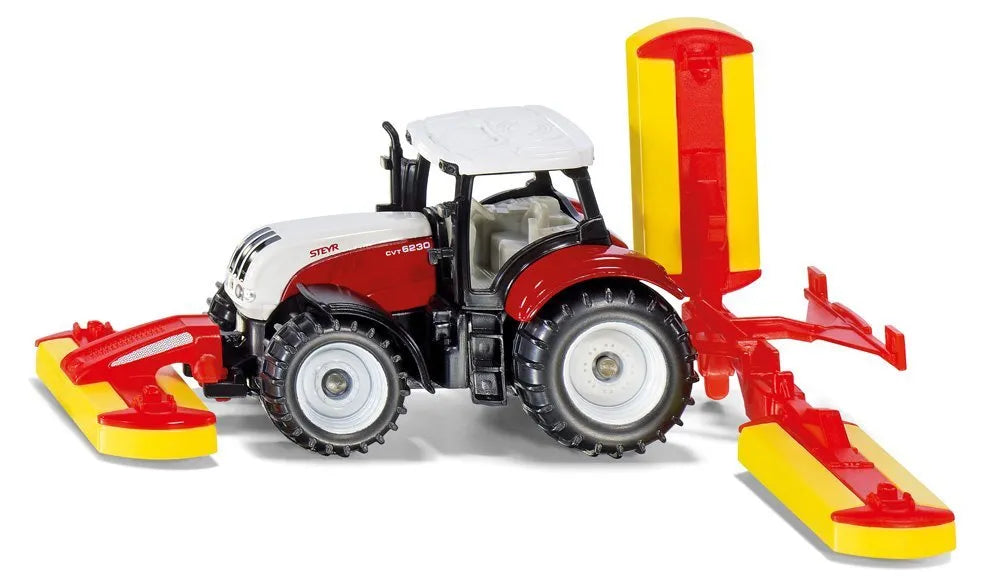 Siku Steyr Tractor with Pottinger Mower Combination 1:87