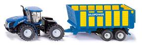 SIKU New Holland Tractor with Silage Trailer Toy - 1:50 Scale | SIKUFARMER Series