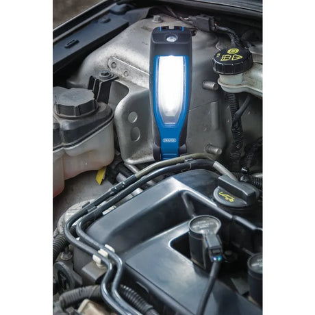 Draper COB/SMD Led Rechargeable Inspection Lamp 10W, 1000 Lumens, Blue, x1 Usb cable, x1 Charger