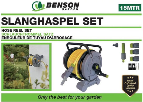 Benson Hose Reel Set 2-in-1 Hose 15m