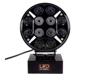 120W 9" LED Driving Light with Dual Colour Position & Amber Warning Strobe - LG877