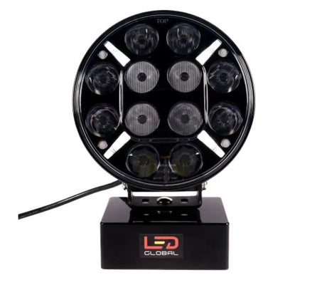 120W 9" LED Driving Light with Dual Colour Position & Amber Warning Strobe - LG877