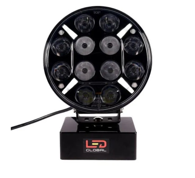 120W 9" LED Driving Light with Dual Colour Position & Amber Warning Strobe - LG877