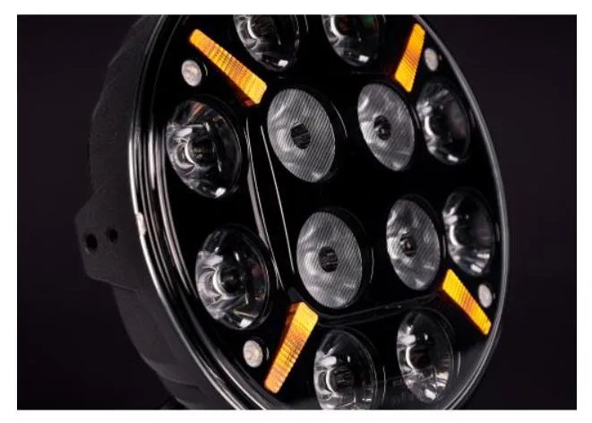 120W 9" LED Driving Light with Dual Colour Position & Amber Warning Strobe - LG877