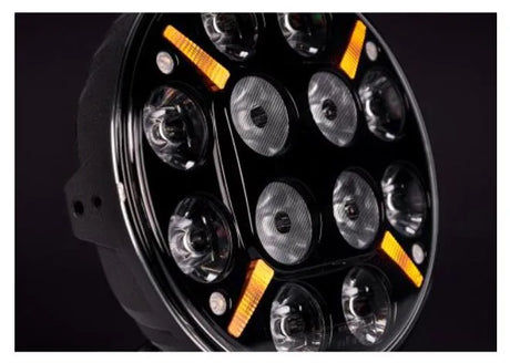 120W 9" LED Driving Light with Dual Colour Position & Amber Warning Strobe - LG877