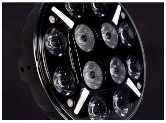 120W 9" LED Driving Light with Dual Colour Position & Amber Warning Strobe - LG877