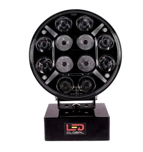 120W 9" LED Driving Light with Dual Colour Position & Amber Warning Strobe - LG877