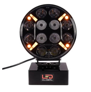 120W 9" LED Driving Light with Dual Colour Position & Amber Warning Strobe - LG877
