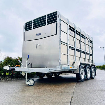 M-Tec 12ft x 6ft Tri Axle Livestock Trailer 