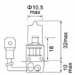 12V 55W H3 PK22s Halogen Bulb - CE Approved
