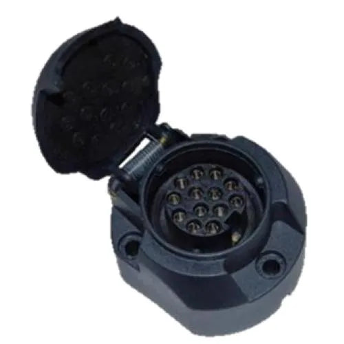 13-Pin Plastic Socket for Vehicles | LG1375 | Durable & Weatherproof