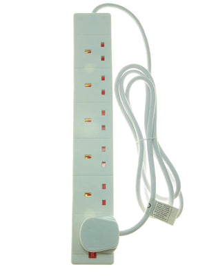 Powermaster 6 Gang 2m 13A Extension Lead - Multi-Socket Power Strip