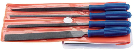 Draper 100mm Warding File Set with Handles (4 Piece)