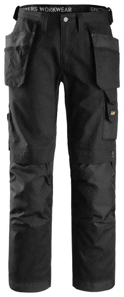 Snickers 3214 Canvas+ Craftsmen Holster Pockets Trousers - Black