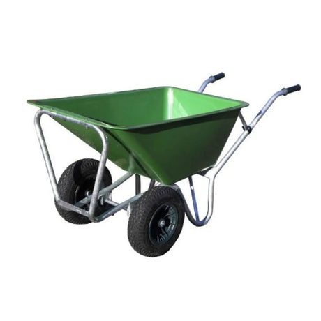 WORKMAN 160L Twin Wheelbarrow-Green 