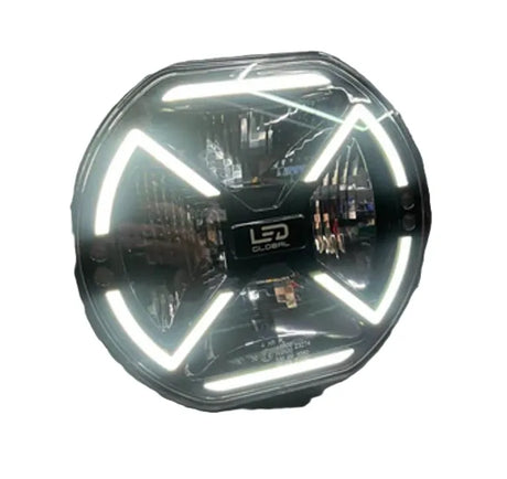 160W 9" LED Driving Light with Dual Position & Amber Warning Strobe - LG936