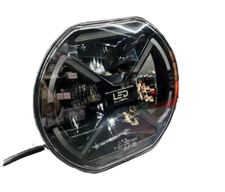 160W 9" LED Driving Light with Dual Position & Amber Warning Strobe - LG936