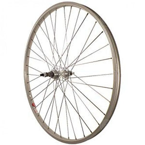 24" Alloy Front Wheel - Solid Axle - Silver Finish