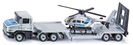 Siku Low Loader with Police Helicopter 1:87