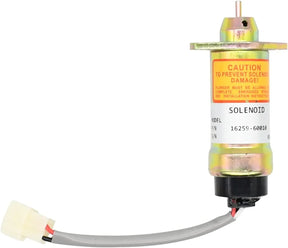 16259-60010 MV1-48 Fuel Stop Solenoid for Kubota D1105 V1505 & Hitachi Timberwolf Engines