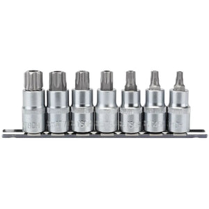 Draper TX-Star Security Socket Bit Set 1/2" Sq DR, 55mm (7 Piece)