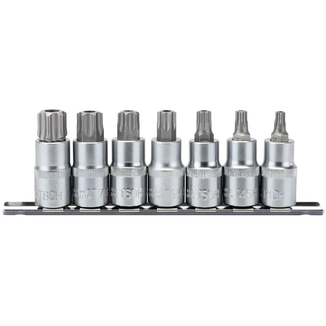 Draper TX-Star Security Socket Bit Set 1/2" Sq DR, 55mm (7 Piece)