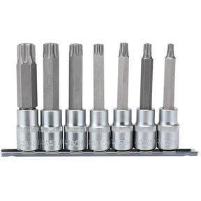 Draper TX-Star Security Socket Bit Set 1/2" Sq. Dr. 100mm (7 Piece)