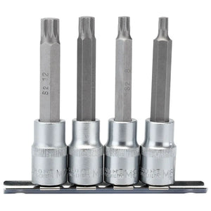 Draper Spline Socket Bit Set 1/2" Sq. Dr. (4 Piece)