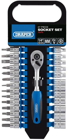 Draper 1/4" Sq. Metric Socket Set (27 Piece)