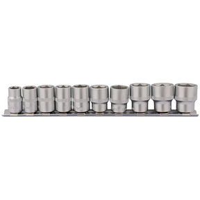 Draper Socket Set on Metal Rail 3/8" Sq. Dr. (10 Piece)