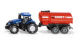 SIKU Mini New Holland Tractor & Abbey Trailer - 1:72 Scale Diecast Model