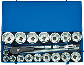 Draper 1" Sq. Metric Socket Set in Metal Case (22 Piece)