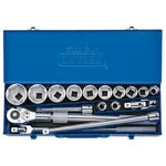 Draper Metric Socket Set in Metal Case, 3/4" Sq. Dr. (17 Piece)
