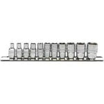 Draper 1/4" Sq. Imperial Socket on Metal Rail (11 Piece)