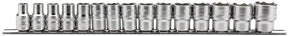 Draper 1/2" Sq. Metric socket on Metal Rail (15 Piece)