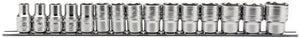 Draper 1/2" Sq. Metric socket on Metal Rail (15 Piece)
