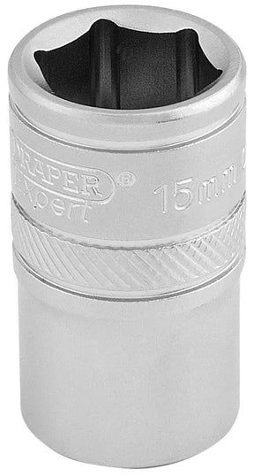 Draper 1/2" Sq. 6 Point Metric Socket (15mm)