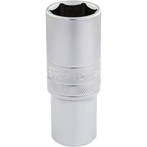 Draper 6 Point Metric Deep Socket, 1/2" Sq, Dr, 22mm