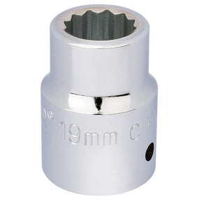 Draper 12 Point Socket, 3/4" Sq, Dr, 19mm
