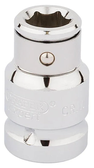 Draper 1/2" Sq. x 10mm Hexagon Screwdriver Bit Holding Socket